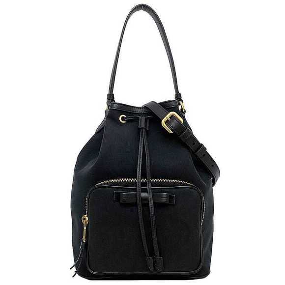 Prada Bucket Bag Jacquard Canvas Black - Picture 1 of 10